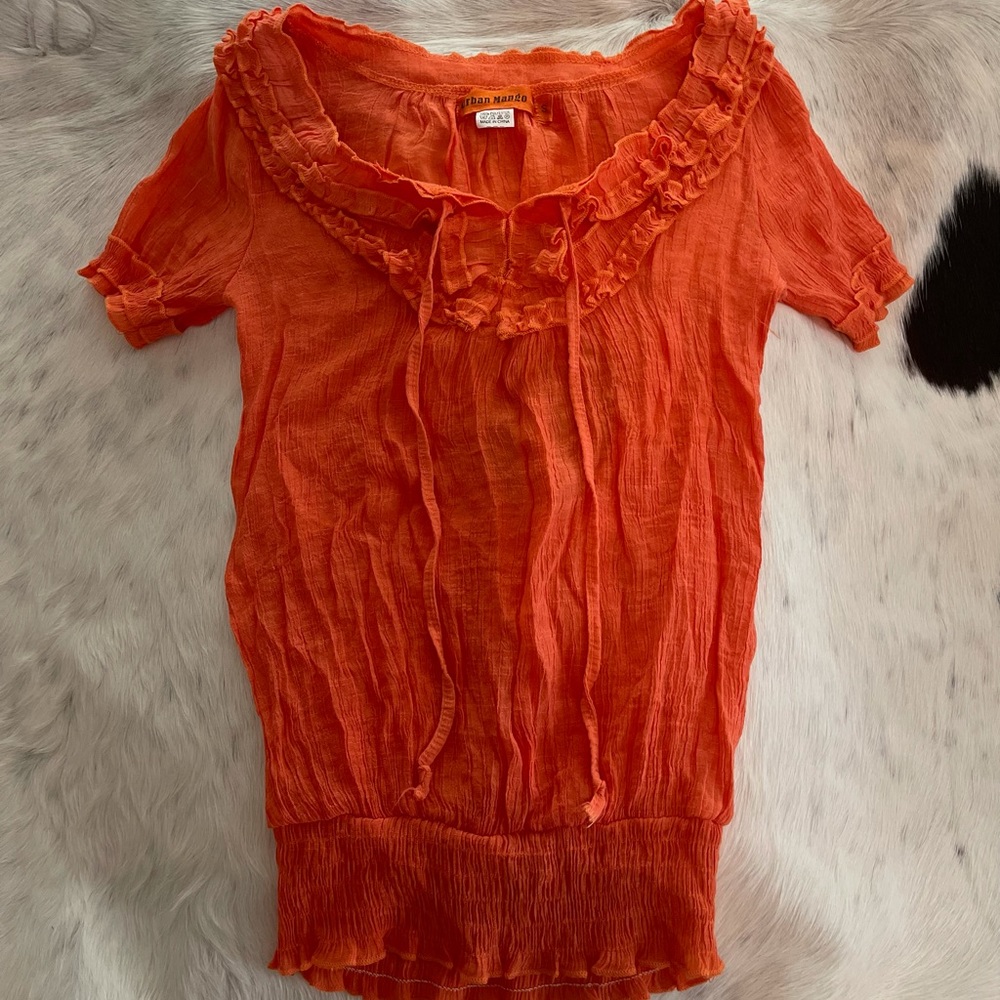 Orange light weight top